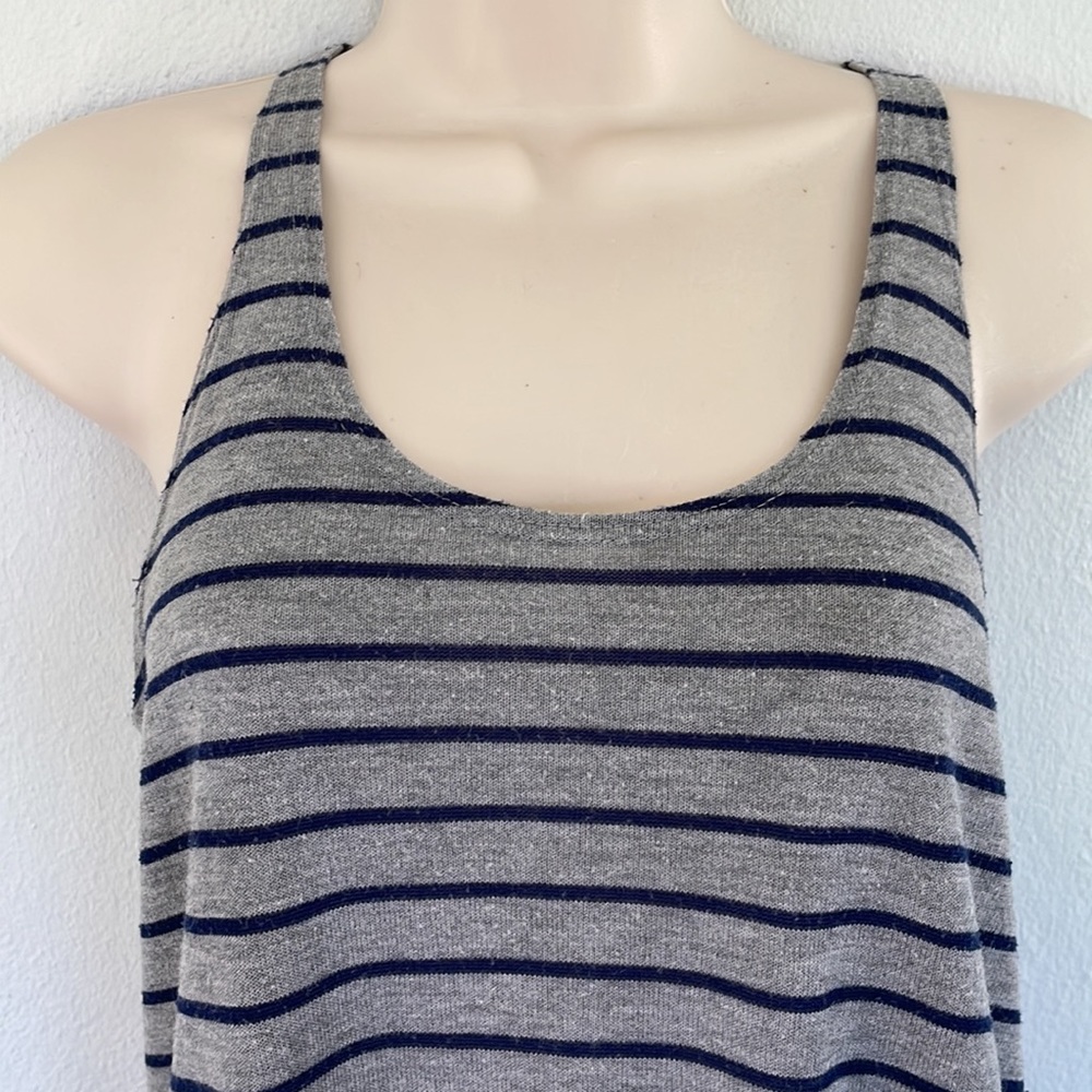 Project Social T gray blue striped racerback tank size XS - Picture 3 of 9
